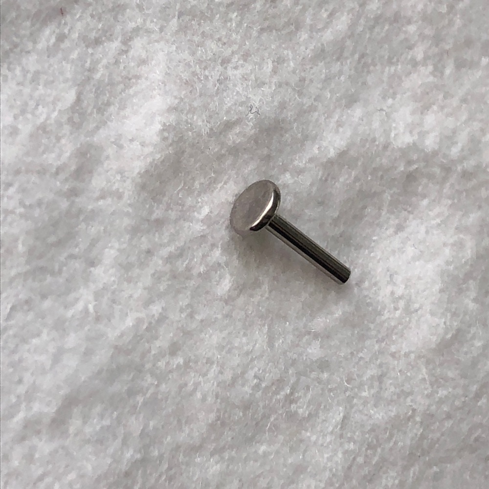 Titanium labret 16G 5/16” from Steel Navel